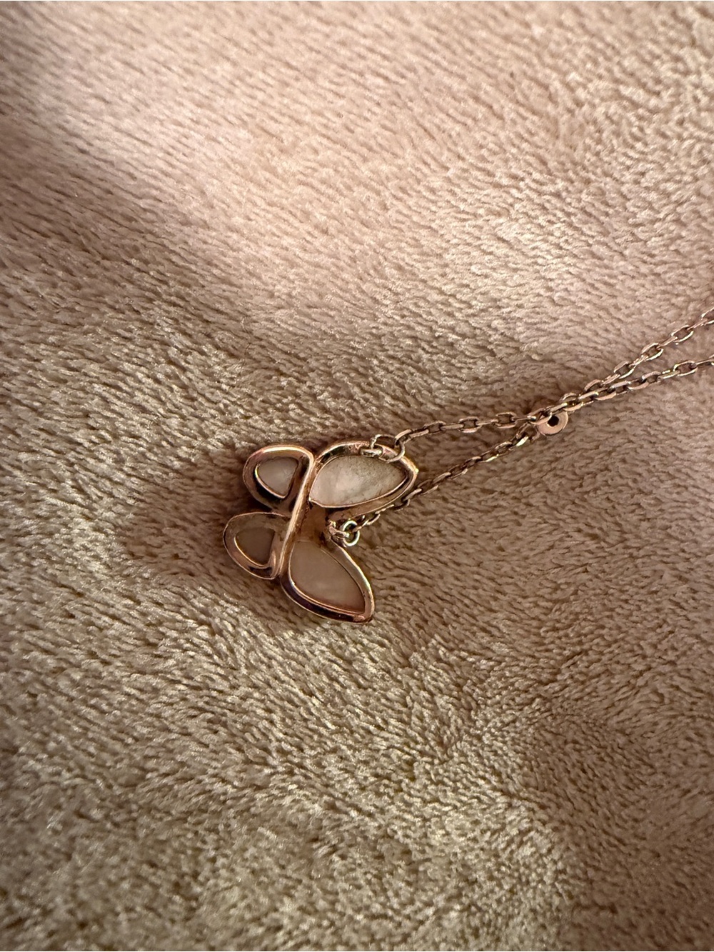 Butterfly Rose Gold Plated Pendant Necklace